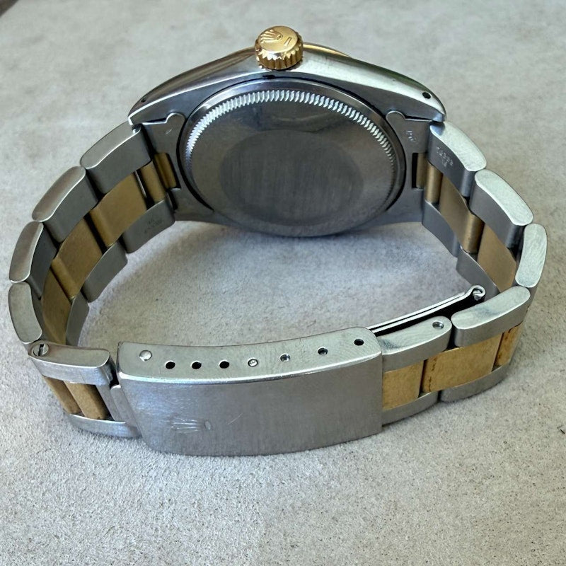 Vintage Rolex Oyster Perpetual Date 34mm Two-Tone Steel & Gold Watch