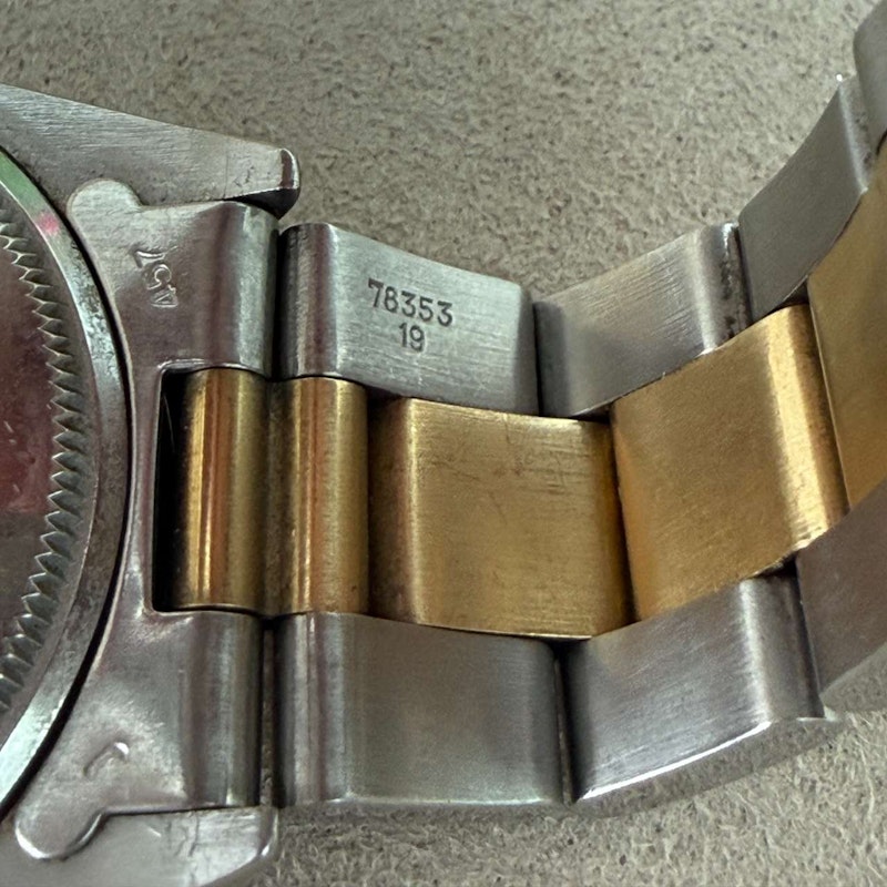 Vintage Rolex Oyster Perpetual Date 34mm Two-Tone Steel & Gold Watch