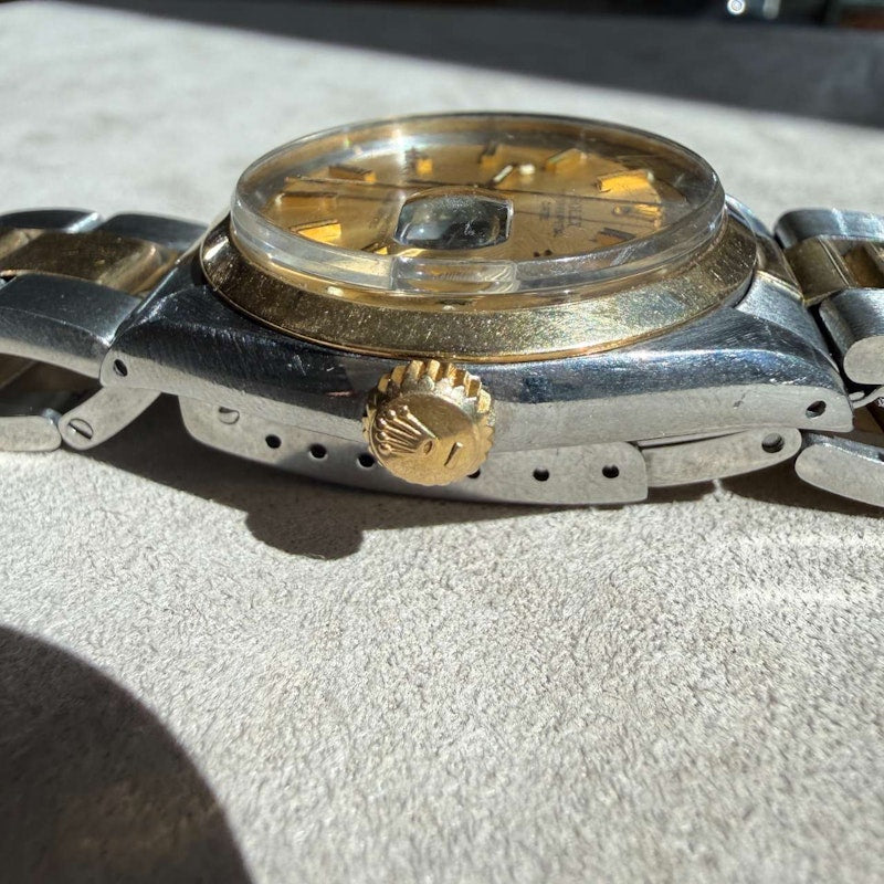 Vintage Rolex Oyster Perpetual Date 34mm Two-Tone Steel & Gold Watch