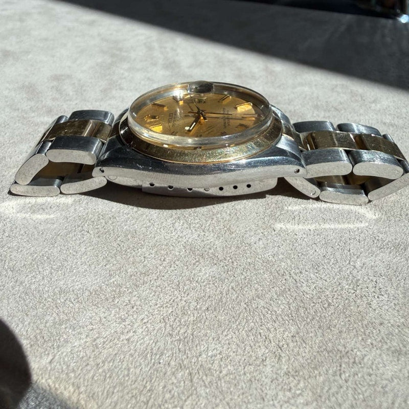 Vintage Rolex Oyster Perpetual Date 34mm Two-Tone Steel & Gold Watch
