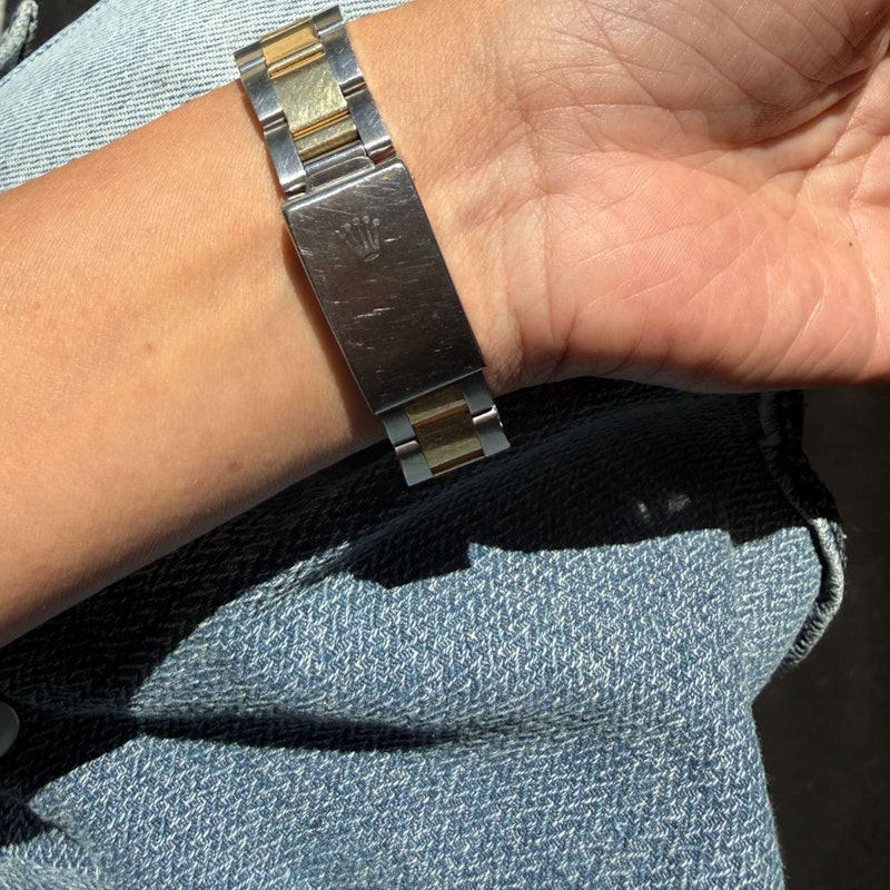 Vintage Rolex Oyster Perpetual Date 34mm Two-Tone Steel & Gold Watch
