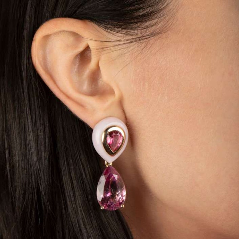 Mason & Books Prasiolite & Brazilian Jade Adela Drop Earrings