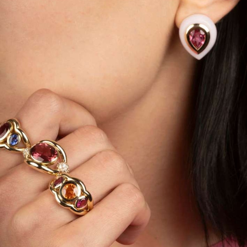 Mason & Books Prasiolite & Brazilian Jade Adela Drop Earrings