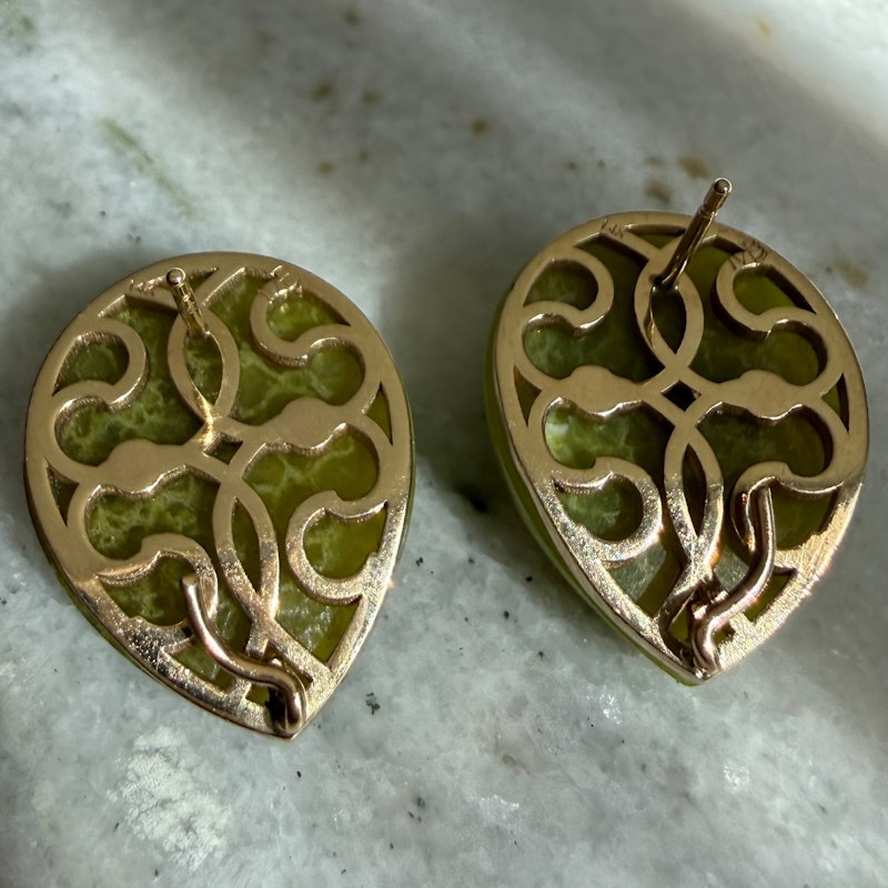 Mason & Books Prasiolite & Brazilian Jade Adela Drop Earrings