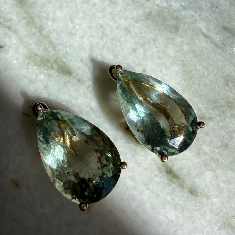 Mason & Books Prasiolite & Brazilian Jade Adela Drop Earrings