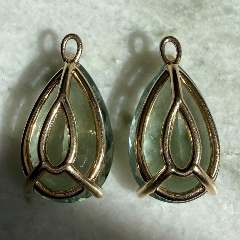 Mason & Books Prasiolite & Brazilian Jade Adela Drop Earrings