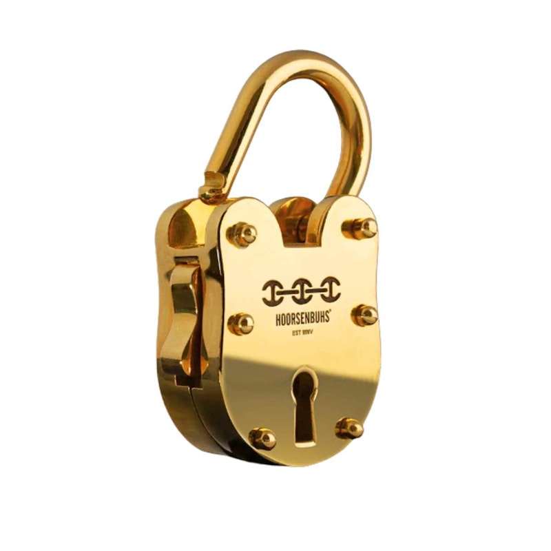Hoorsenbuhs 35mm Classic Lock Pendant 18k Yellow Gold