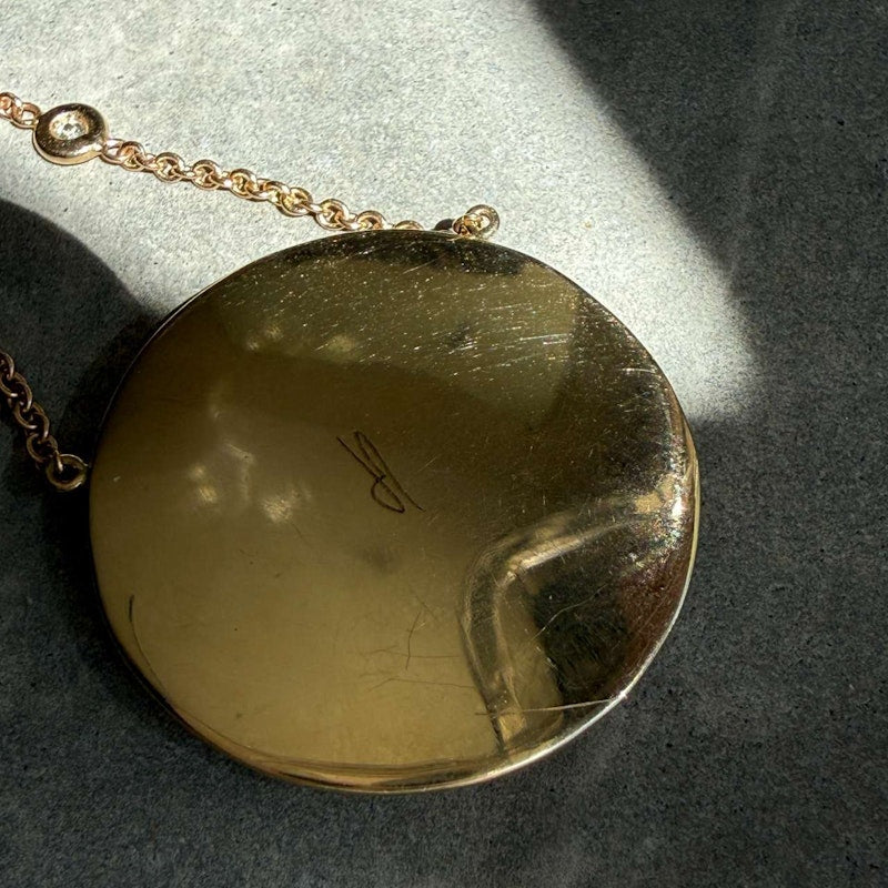 Jacquie Aiche Opal Eye Burst Diamond 14k Yellow Gold Pendant Necklace