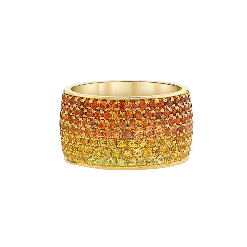 Emily P. Wheeler Sunrise Ombre Yellow Sapphire Ring 18k Yellow Gold