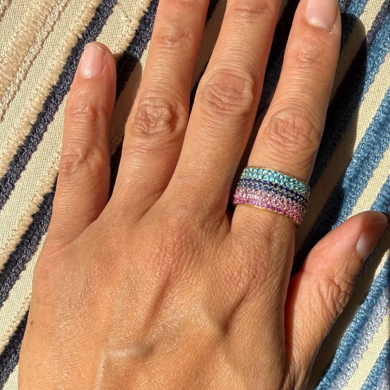Emily P. Wheeler California Ombre Sapphire & Natural Zircon Ring 18k Yellow Gold