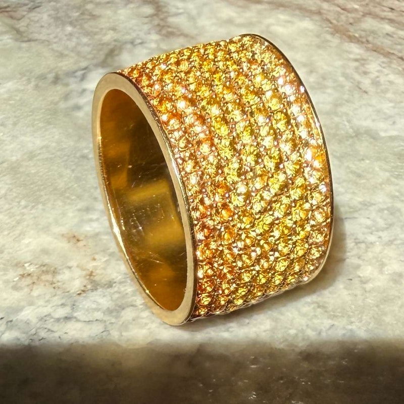 Emily P. Wheeler Sunrise Ombre Yellow Sapphire Ring 18k Yellow Gold