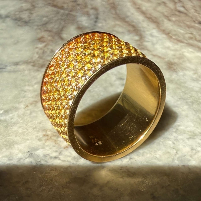 Emily P. Wheeler Sunrise Ombre Yellow Sapphire Ring 18k Yellow Gold