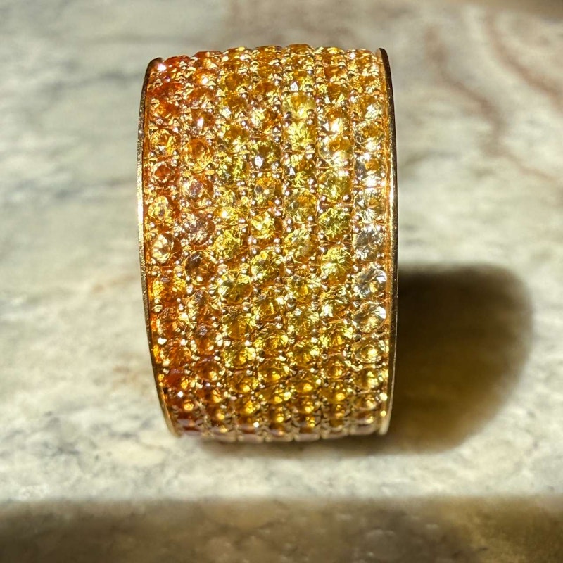 Emily P. Wheeler Sunrise Ombre Yellow Sapphire Ring 18k Yellow Gold