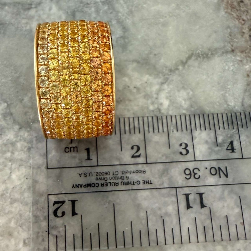 Emily P. Wheeler Sunrise Ombre Yellow Sapphire Ring 18k Yellow Gold