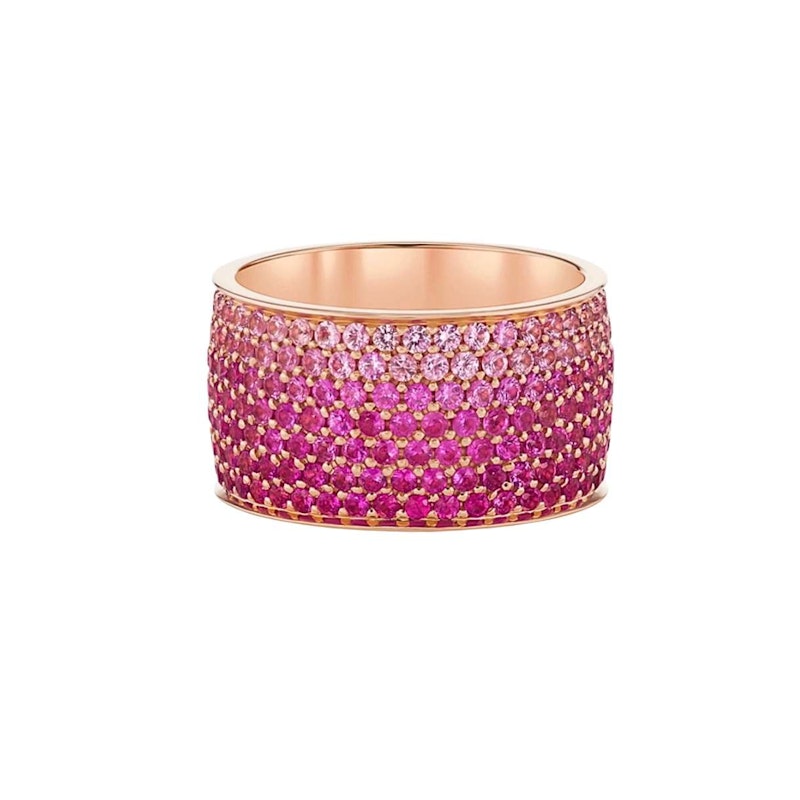 Emily P. Wheeler Flamingo Ombre Ring 18k Rose Gold Pink Sapphire