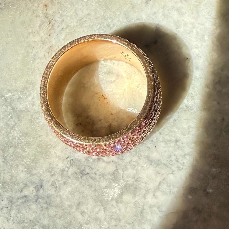 Emily P. Wheeler Flamingo Ombre Ring 18k Rose Gold Pink Sapphire
