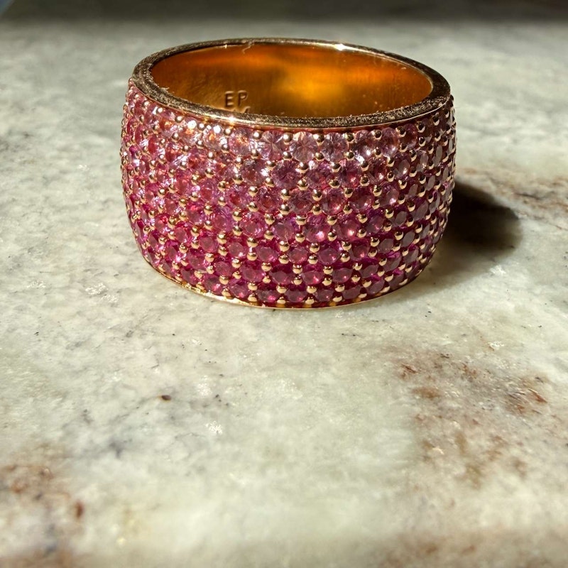 Emily P. Wheeler Flamingo Ombre Ring 18k Rose Gold Pink Sapphire