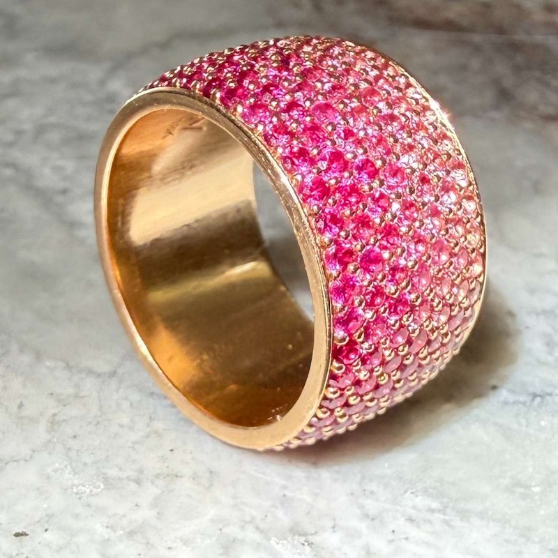 Emily P. Wheeler Flamingo Ombre Ring 18k Rose Gold Pink Sapphire