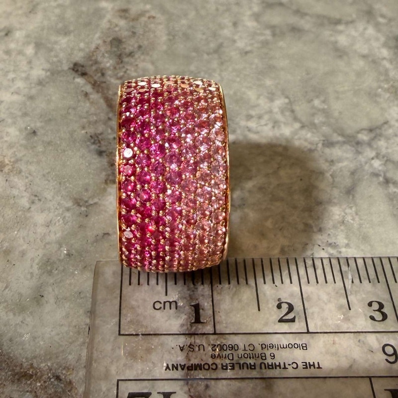 Emily P. Wheeler Flamingo Ombre Ring 18k Rose Gold Pink Sapphire