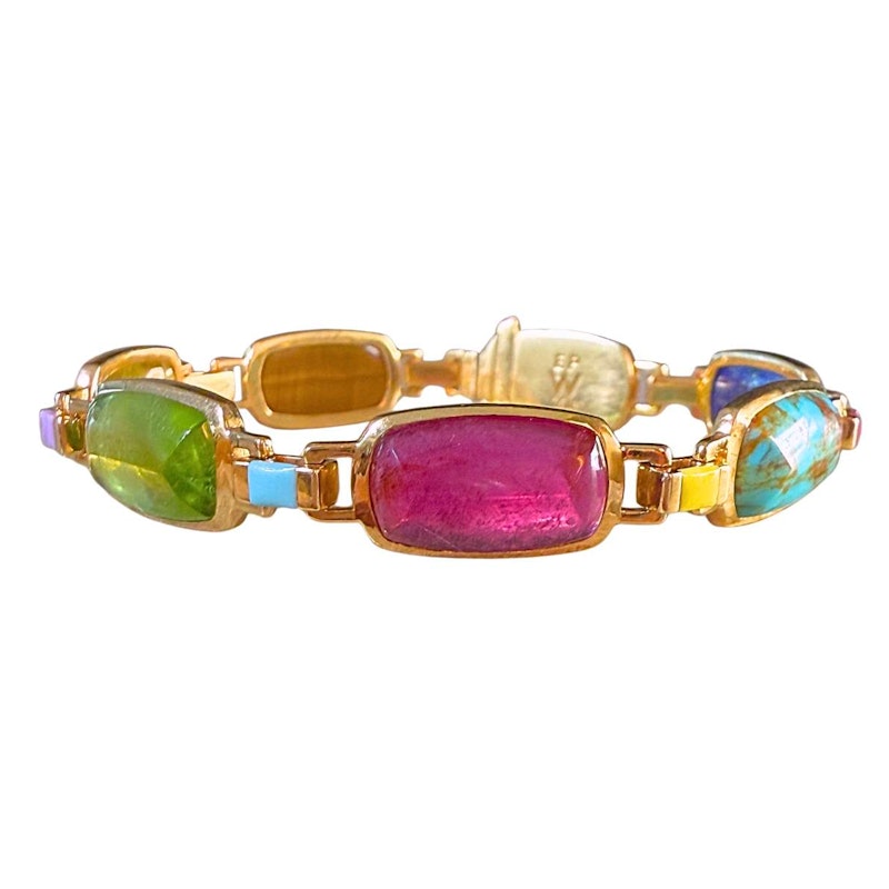 Emily P. Wheeler Colorblock Gemstone Bracelet 18k Yellow Gold