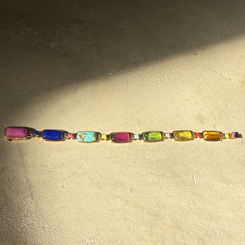 Emily P. Wheeler Colorblock Gemstone Bracelet 18k Yellow Gold