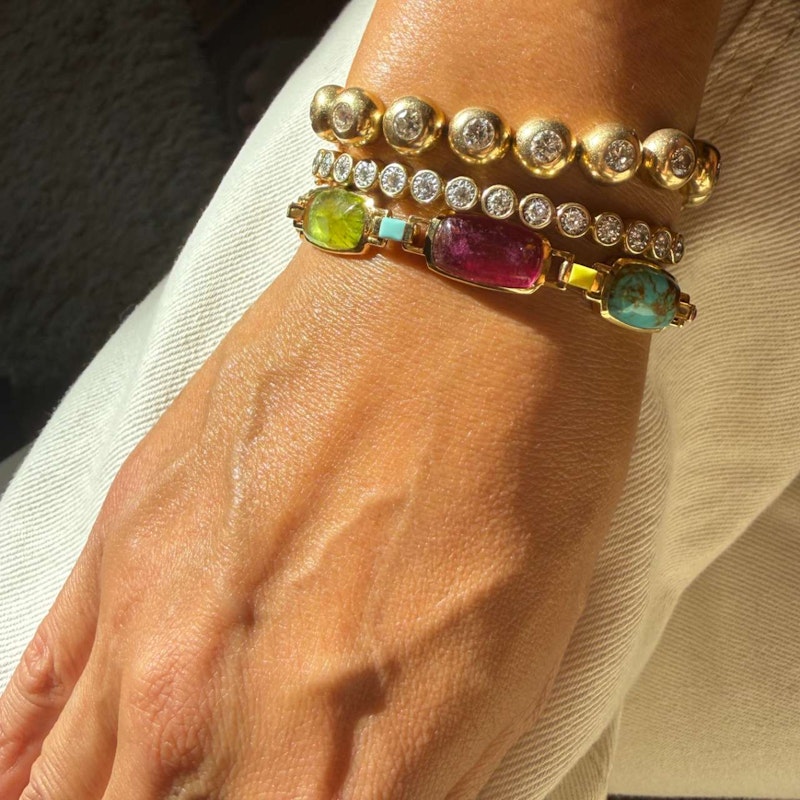 Emily P. Wheeler Colorblock Gemstone Bracelet 18k Yellow Gold