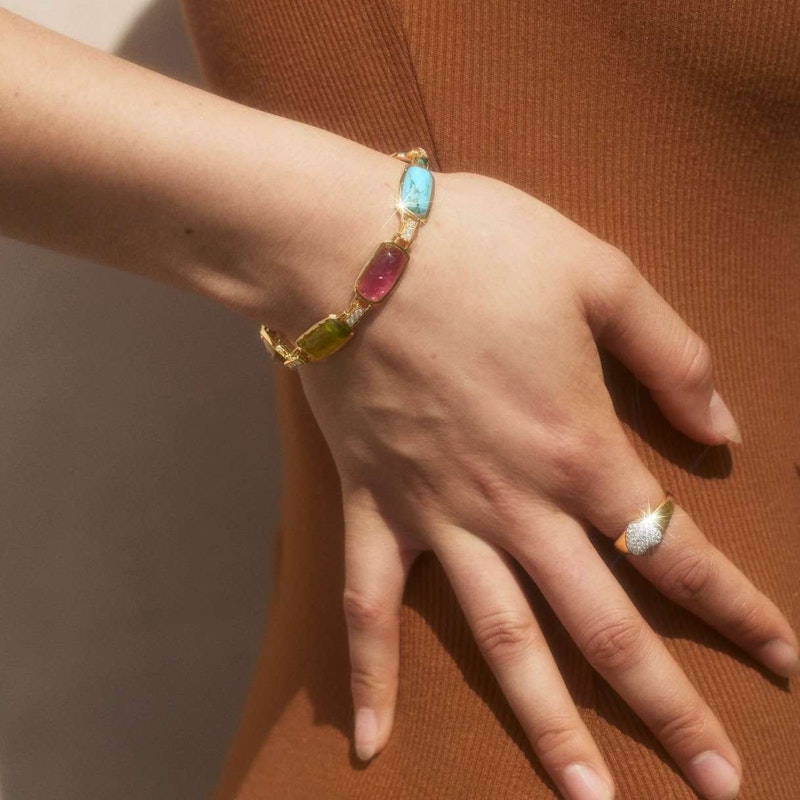 Emily P. Wheeler Colorblock Gemstone Bracelet 18k Yellow Gold