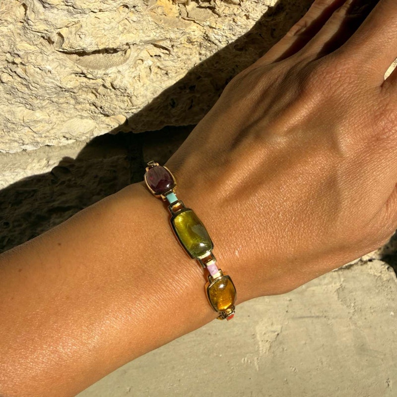 Emily P. Wheeler Colorblock Gemstone Bracelet 18k Yellow Gold