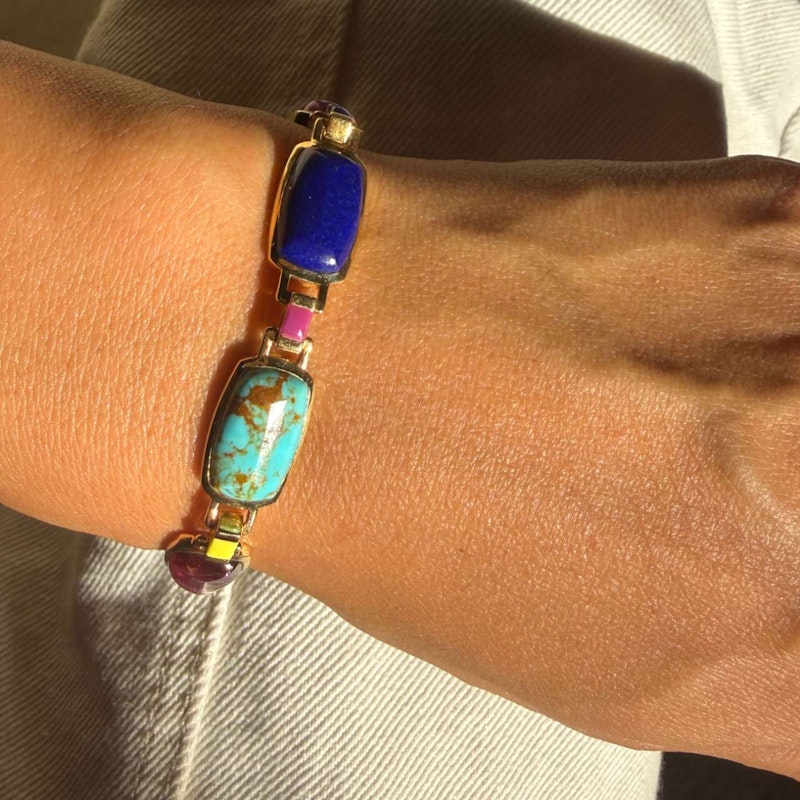Emily P. Wheeler Colorblock Gemstone Bracelet 18k Yellow Gold