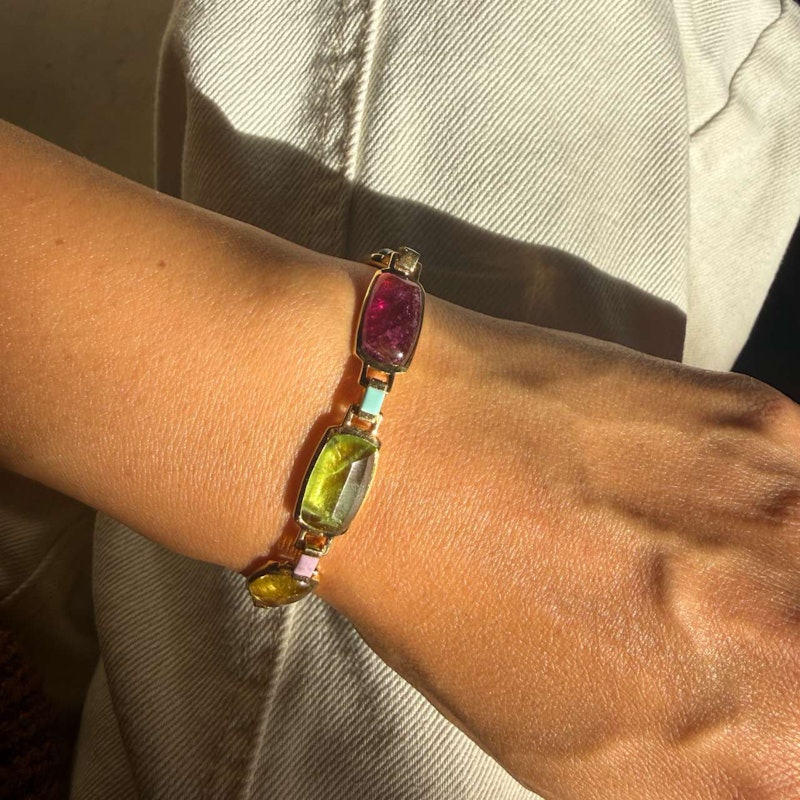 Emily P. Wheeler Colorblock Gemstone Bracelet 18k Yellow Gold