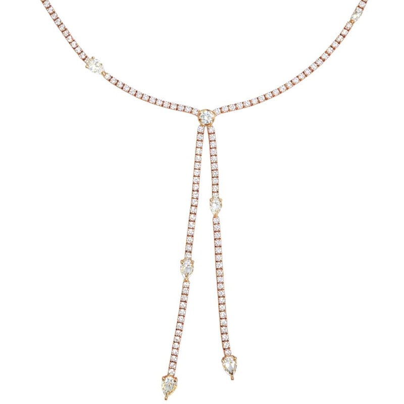 Jacquie Aiche 14k Yellow Gold 7.70ct Diamond Twiggy Lariat Necklace