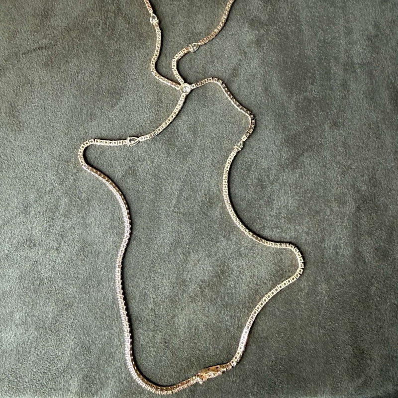 Jacquie Aiche 14k Yellow Gold 7.70ct Diamond Twiggy Lariat Necklace