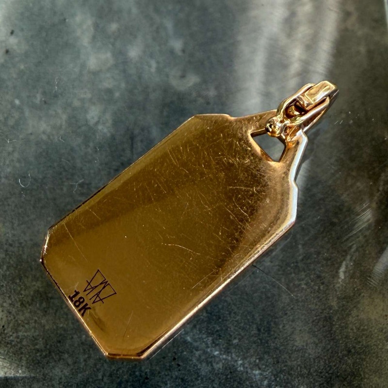 Walters Faith Dora 18k Rose Gold Diamond Rectangular Tablet Charm