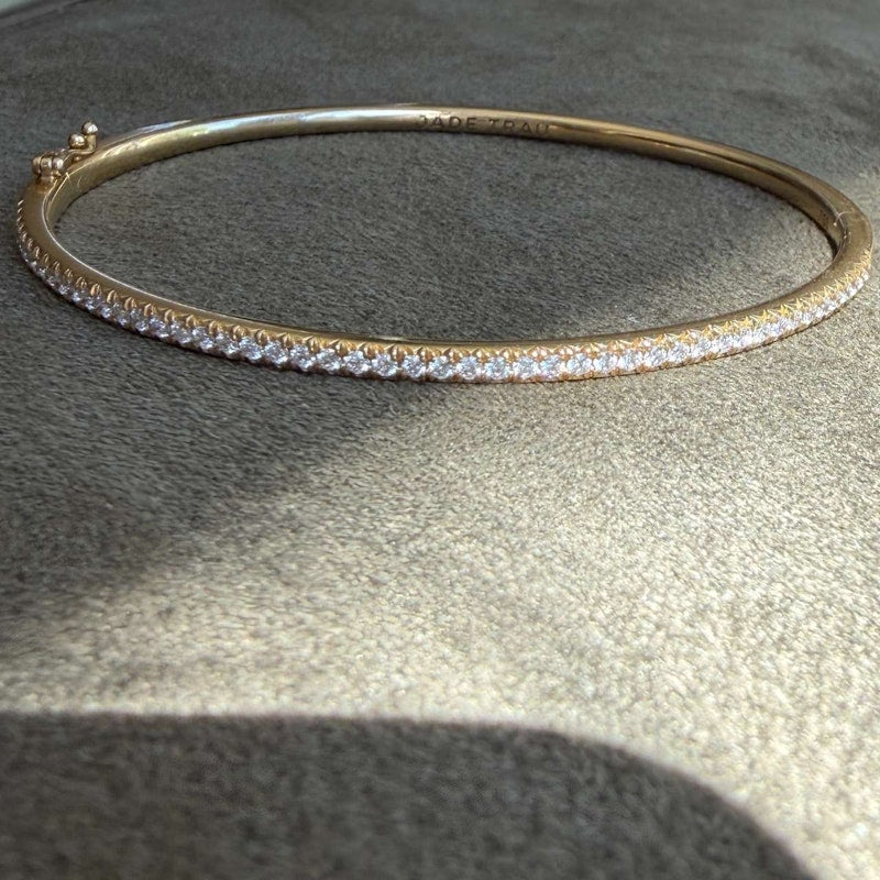 Jade Trau 18k Yellow Gold 0.79ct Pavé Diamond Bangle