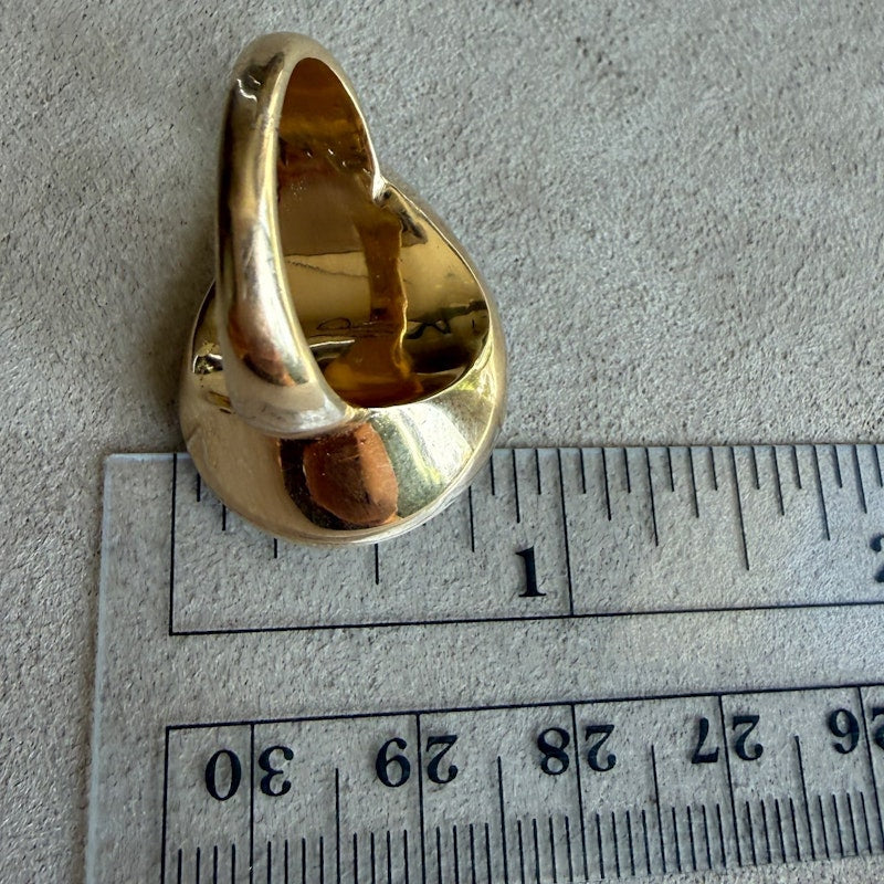 Jacquie Aiche Opal Eye Diamond & Green Tourmaline 14k Yellow Gold Ring