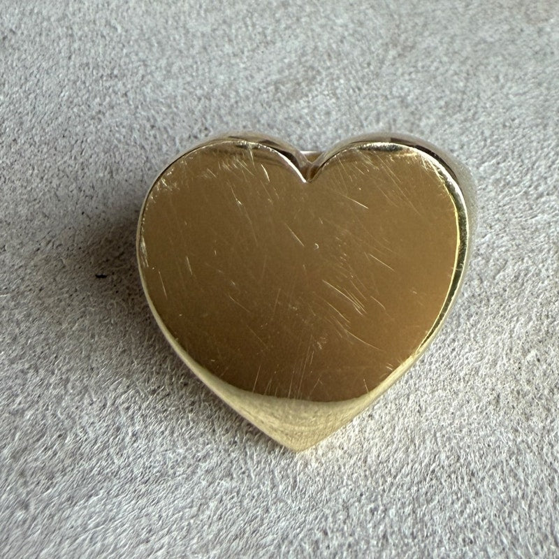 Gjenmi 14k Yellow Gold Large Heart Signet Ring