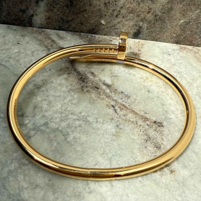 Cartier 18k Yellow Gold Juste Un Clou Bracelet – Classic, Size 17
