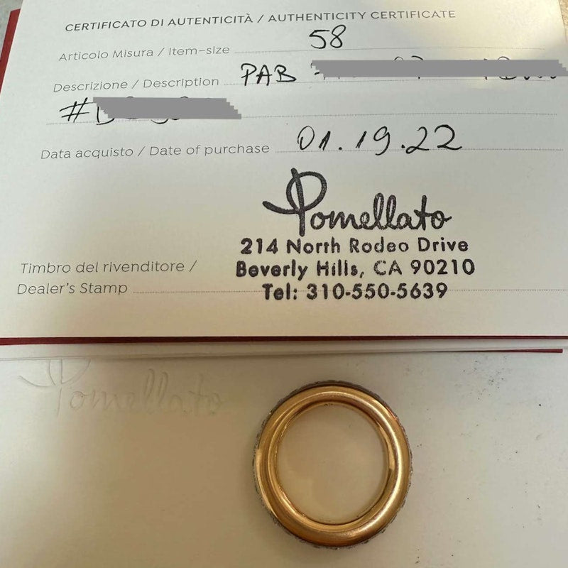 Pomellato 18k Rose Gold Diamond Iconica Ring