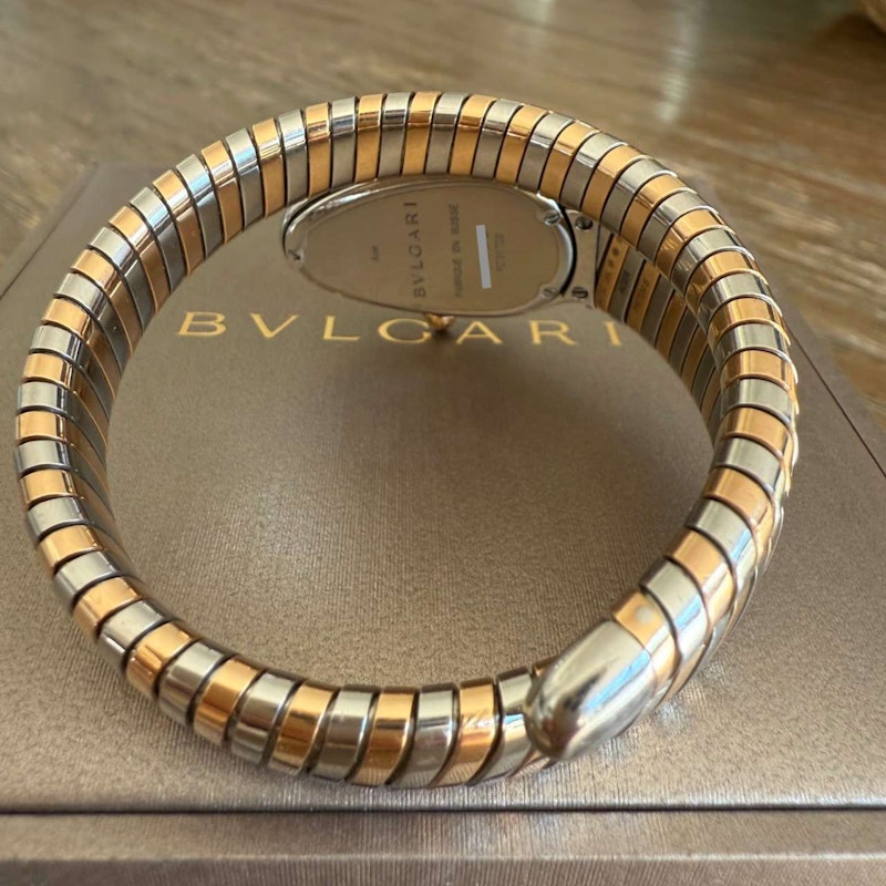 Bvlgari Serpenti Tubogas 102123 Black Dial Two Tone Watch