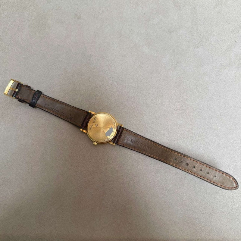Vintage Bvlgari Bvlgari BB30GL 18k Yellow Gold Leather Watch