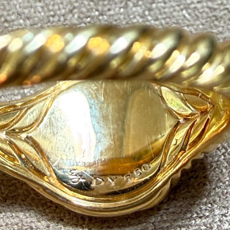 David Yurman Sculpted Cable 18k Yellow Gold Pinky Ring
