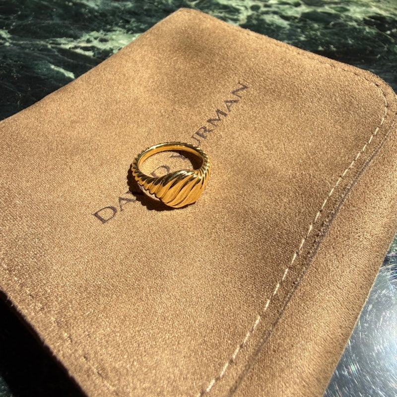 David Yurman Sculpted Cable 18k Yellow Gold Pinky Ring