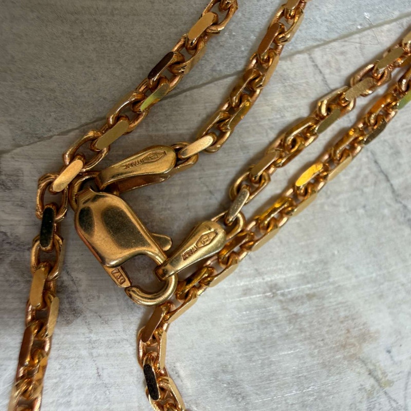 18k Satin Finish Rose Gold Princess-Cut Diamond Horseshoe Necklace