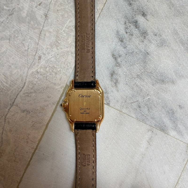 Vintage Cartier Mini Panthère Circa 1990s 18k Yellow Gold Quartz Watch 21.5mm