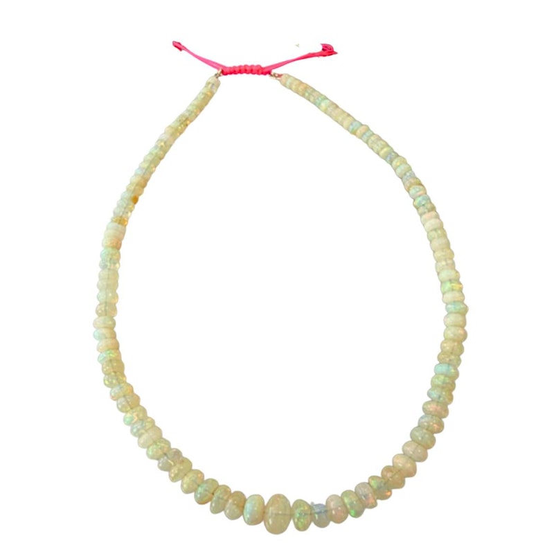 Shylee Rose Fire Opal Adjustable Beaded Necklace