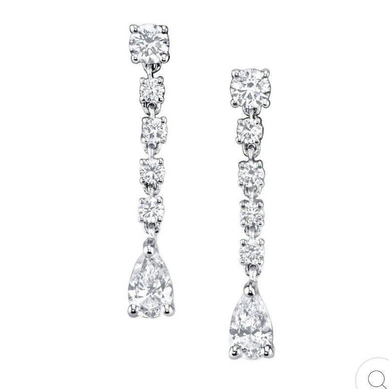 ANITA KO SMALL ROPE DIAMOND EARRINGS WITH PEAR DROPS