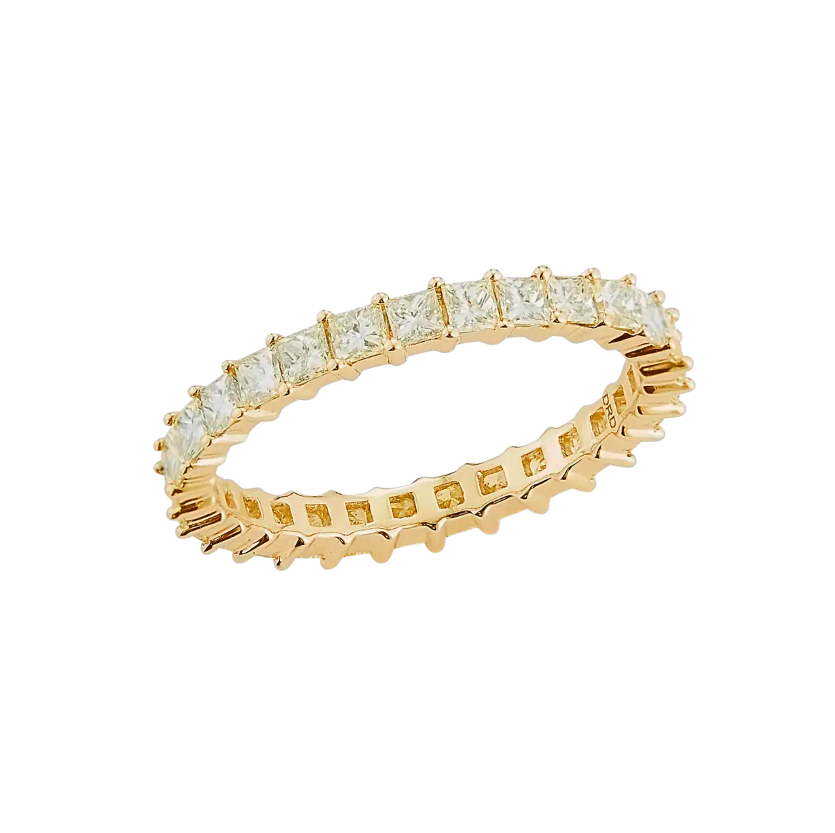 Dana Rebecca Millie Ryan Princess Cut Eternity Ring in 14k Yellow Gold