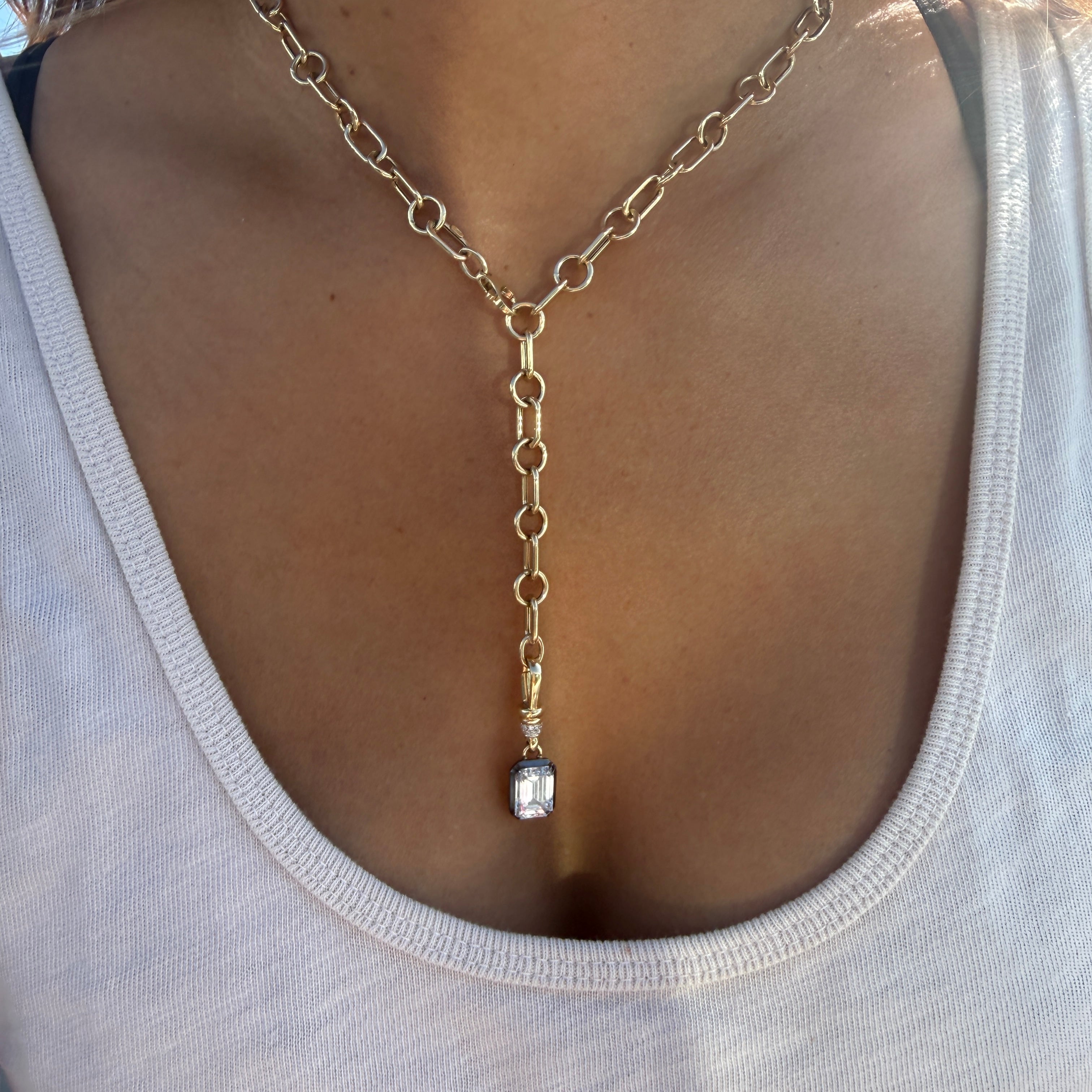 14k Yellow Gold Round & Oval Link Chain Necklace