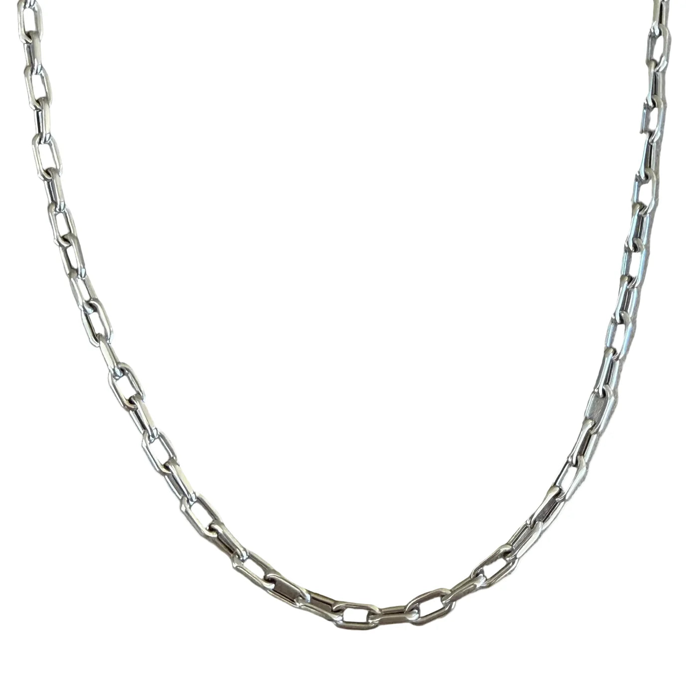 14k White Gold Link Chain Necklace