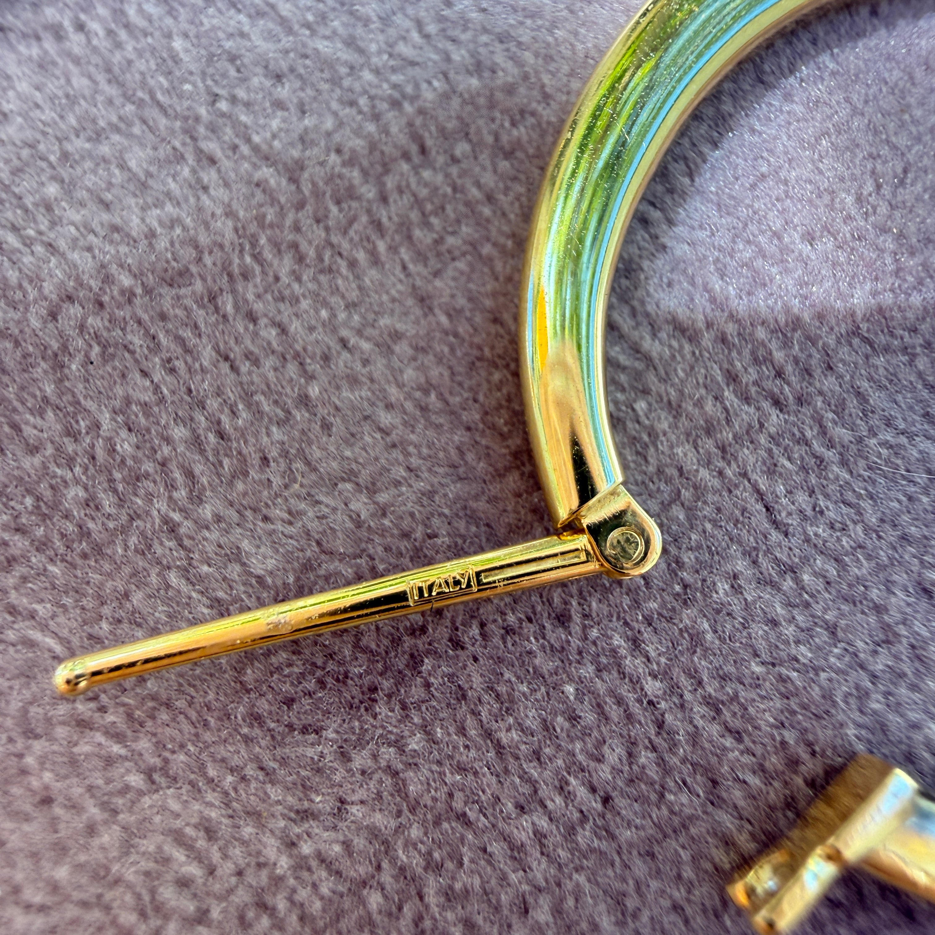 Shylee Rose 14k Yellow Gold Graduated Skinny Hoops